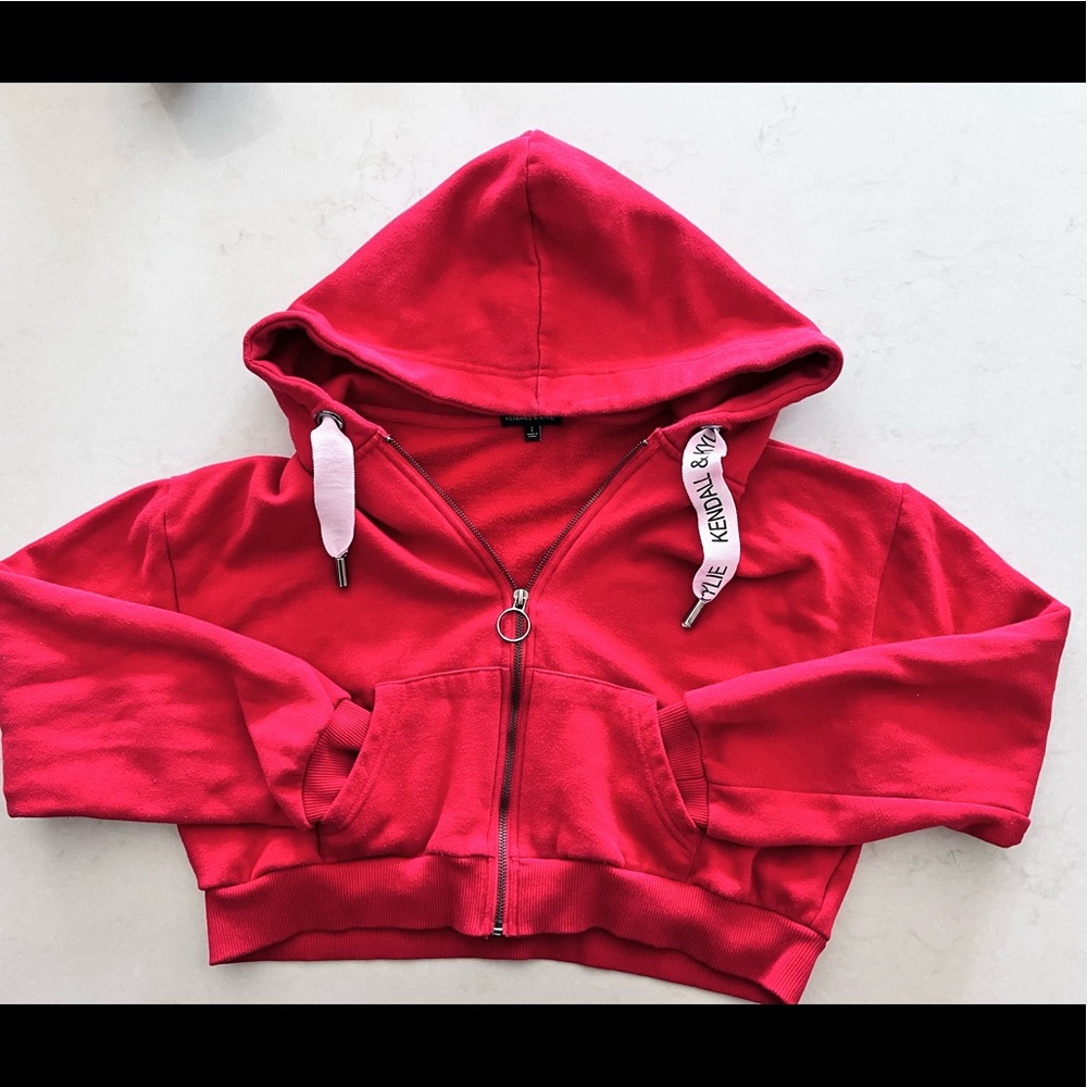Kyle and Kendall crop hoodie